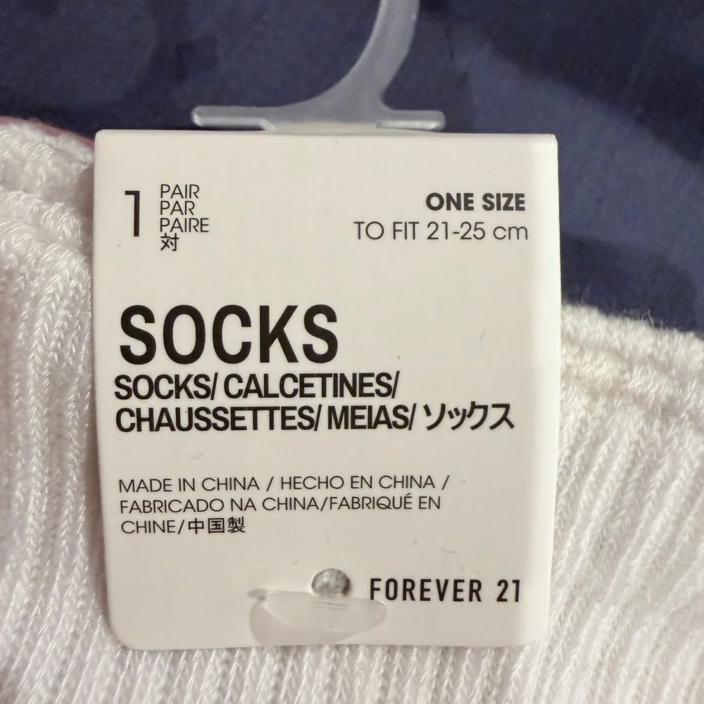 Disney x Forever 21 Red Striped Minnie Mouse Socks